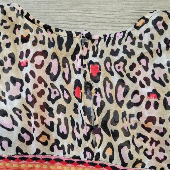 Anthropologie Joelle Leopard Peasant Blouse Size Medium - Picture 14 of 14